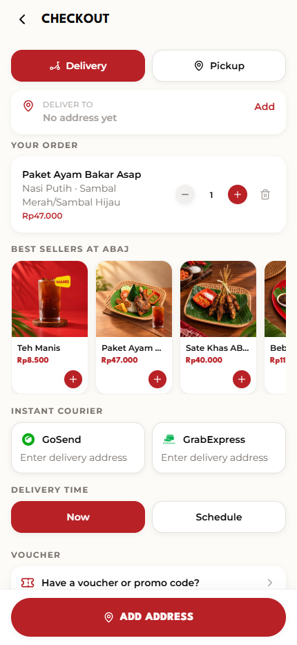 ABAJ Super App: Checkout summary