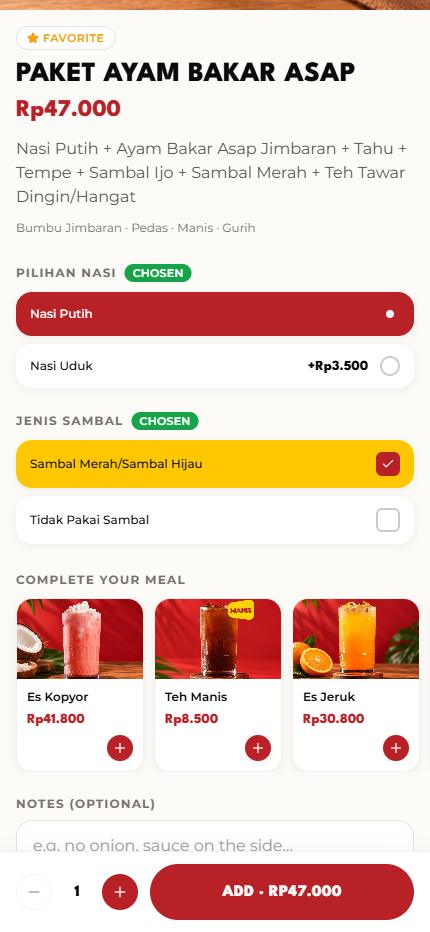ABAJ Super App: Required menu choices