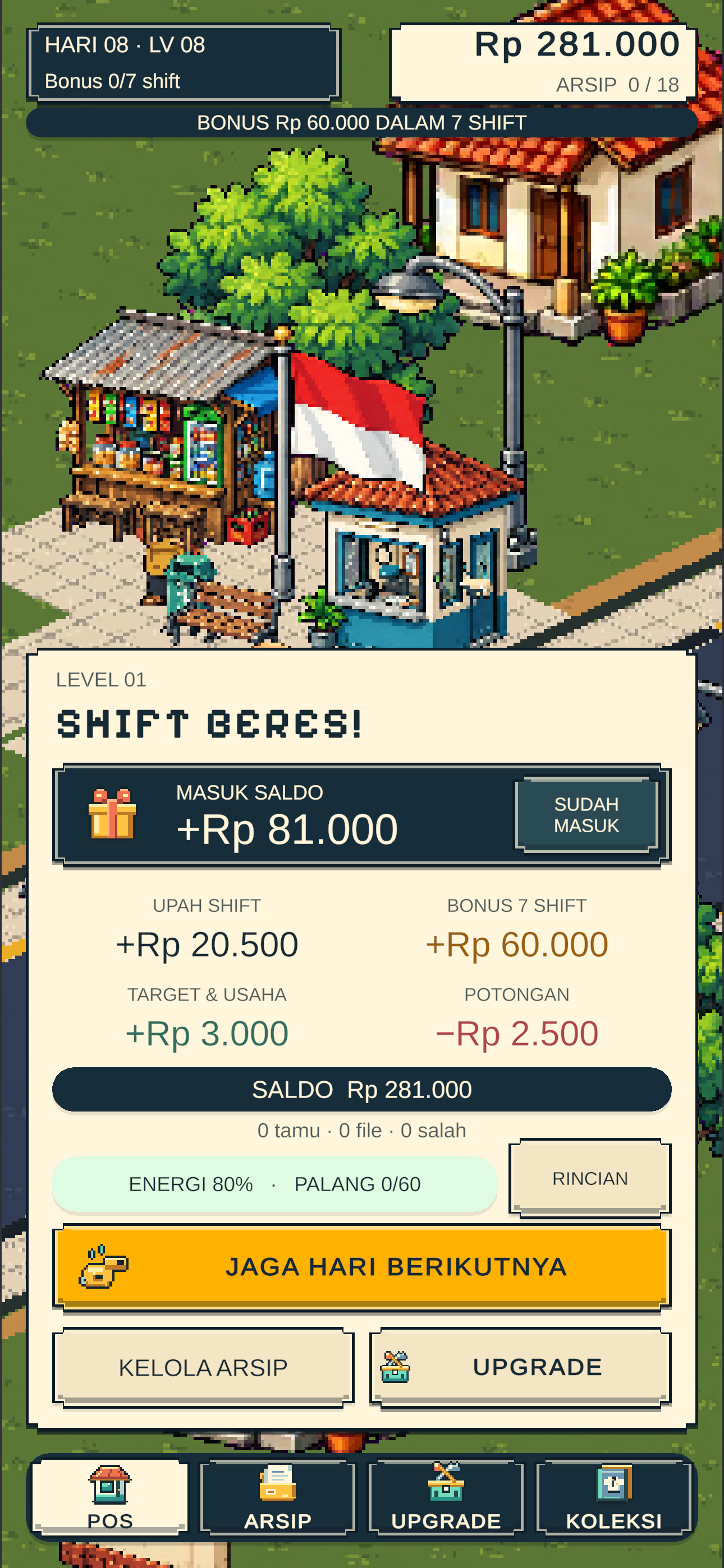 Cegat Tabrak: Collect the shift pay